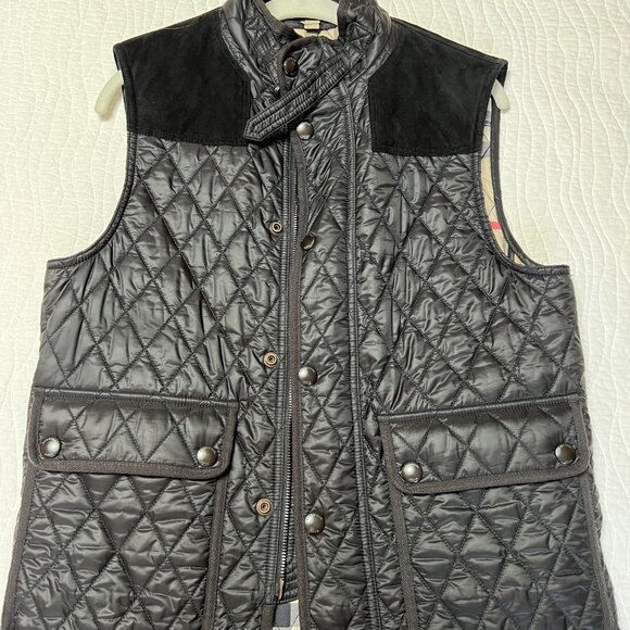 Burberry Brit Men's Rosston Diamond Quilted / Suede Vest - Picture 8 of 14